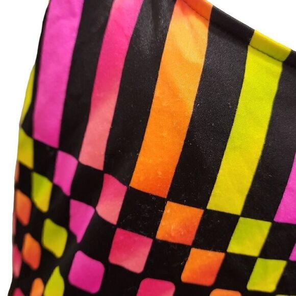 Summer Beach Women's Neon Colorful Scoop Neck Swimsuit Bathing Suit Size 17/18 - Picture 7 of 14